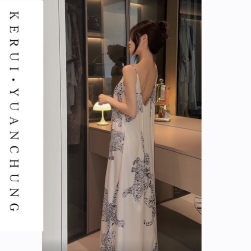 美背睡裙甜美气质度假风