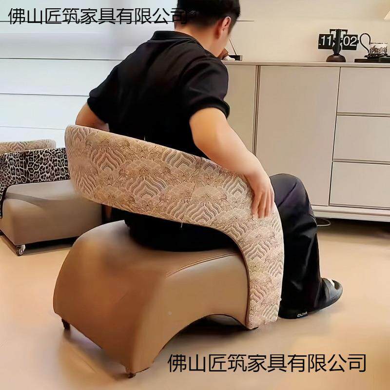 万轮小凳溜子静音滑轮家用客厅矮凳子适久坐舒软向靠背溜凳小AL12