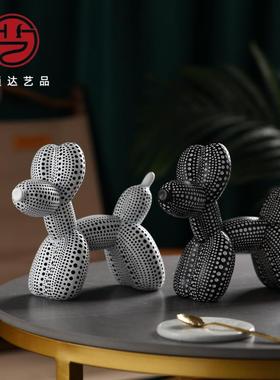 可爱波点狗欧式居卧室客厅020办品公室书架轻奢家批装饰摆件发