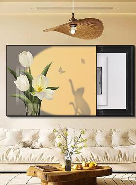 北欧i装n风电表箱饰画小清新绿植SQ708-4盒配电箱遮挡电s闸开关挂