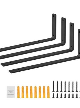 搁板物制支重10*6型浮动三角支架架哑光黑色L加厚钢搁板支架置架