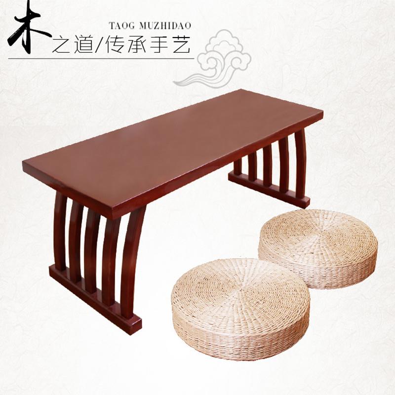 实木国学书桌书桌画课桌AL-9999椅仿古鞍桌培训班带屉马桌椅榆木