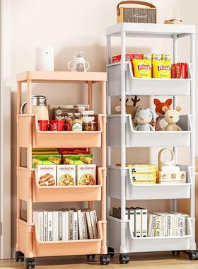 物小推车置架家YGZ用食落地多层客厅收纳书架移蔬动厨房果菜篮零