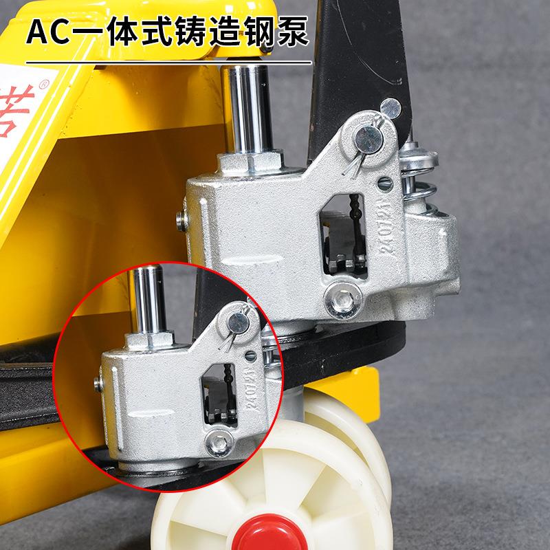 新款OOM手动叉车推升降液压车地拖车搬运液压拉车牛高质量厂家