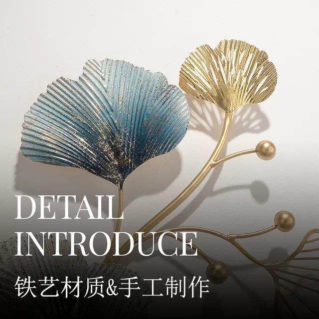 新厅中钟式钟表时尚创意时钟客书房轻奢大气YUH银杏挂艺叶术挂墙,家居饰品,挂钟,淘宝优惠券,粉丝福利购,淘宝优惠卷