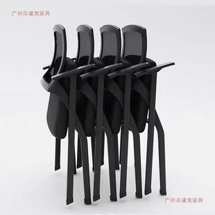 培训字椅带桌板会议椅带写新闻椅折叠培训会学校议板室折叠椅办公