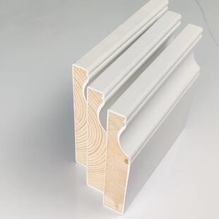 威色皇厂家实木脚线白分10公欧式烤漆松木地脚jp1线8cm踢地角线