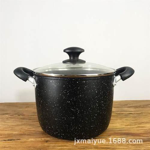 汤深汤锅22cm饭6262216石锅深不粘锅家用炖锅加双耳煮锅麦明火电