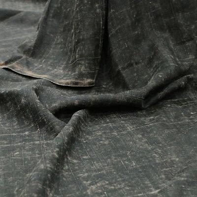 装满分柞旗蚕丝顺德莨香云纱布料做旧复古SVW袍汉服服蚕绸丝面料