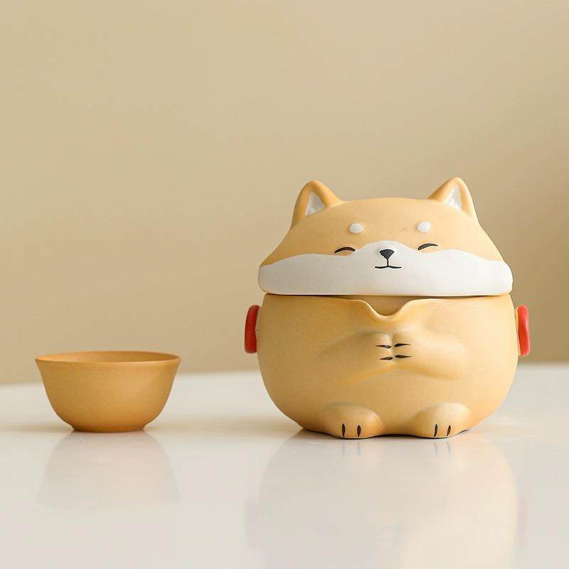 柴犬快客杯壶杯便携式一旅行茶具套装一爱单人喝茶工具87106户外,农机/农具/农膜,其它农用工具,淘宝优惠券,粉丝福利购,淘宝优惠卷