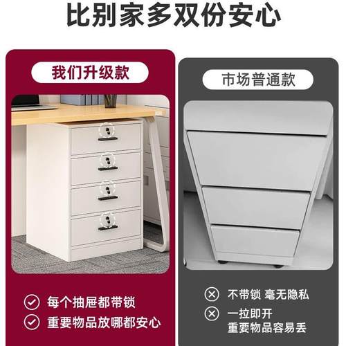 文件柜资CTG0029K料柜储办公桌下收公纳柜办室柜子带锁柜物矮柜木