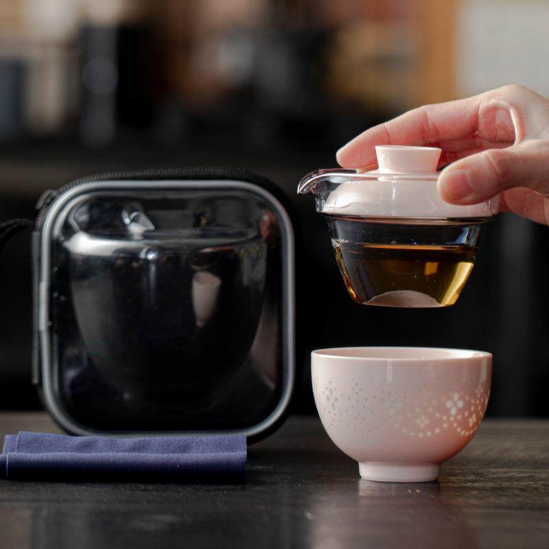 言意玲珑旅行茶壶具套装玲珑快客便携式快客杯一一杯户外出差功夫