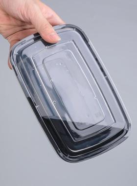 长方形100包一次性0餐盒外果卖快餐打WMN盒水盒加厚带盖可微波