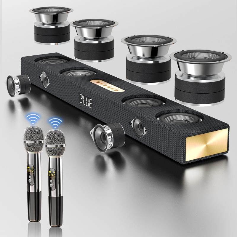 万音无60回0K音壁电视音191响2.1家庭影院K歌音套响装带线麦克风