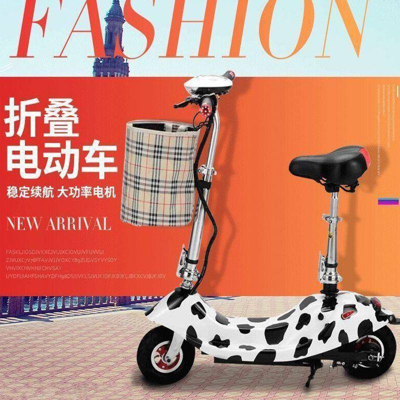 小海豚闲见详情两轮折叠锂电池电动滑步板车少年代青代驾电瓶车休