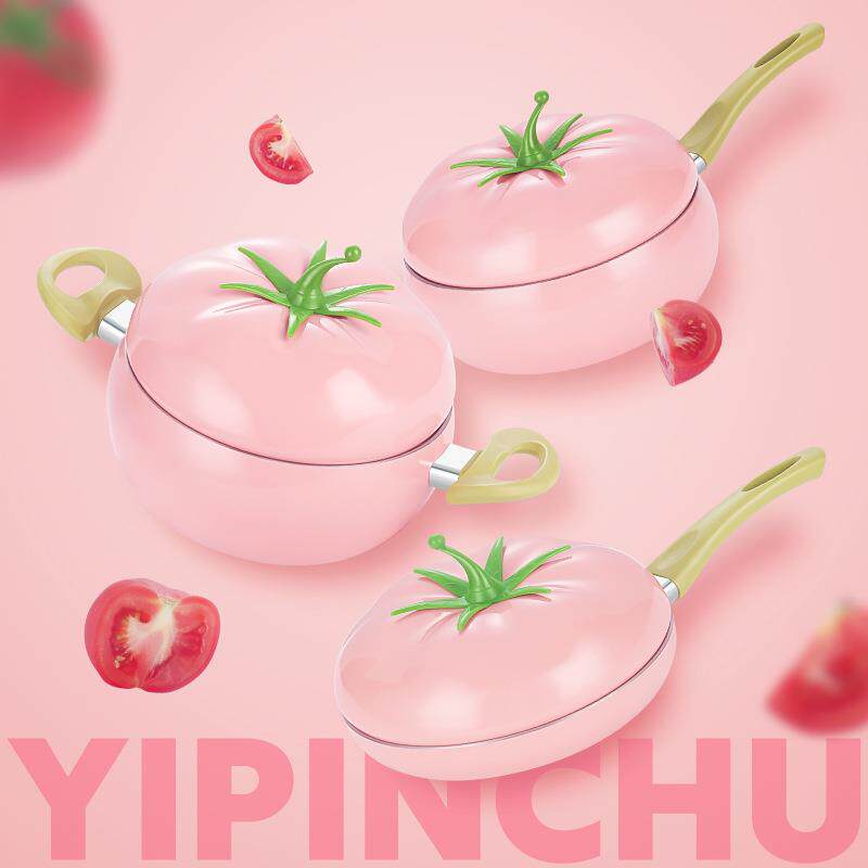 现货陶不粘汤锅平锅茄创意番锅一品厨瓷双耳汤锅复底家用铝底制锅