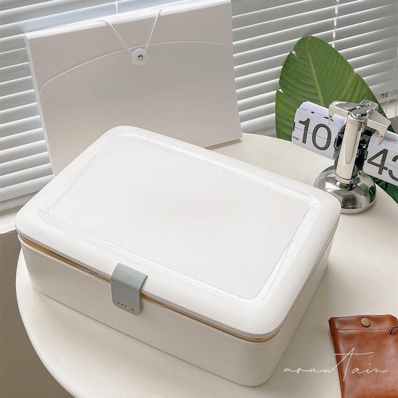 家用多收PTK功证书保单放卡盒子料资收纳能箱重要文件证件纳盒证