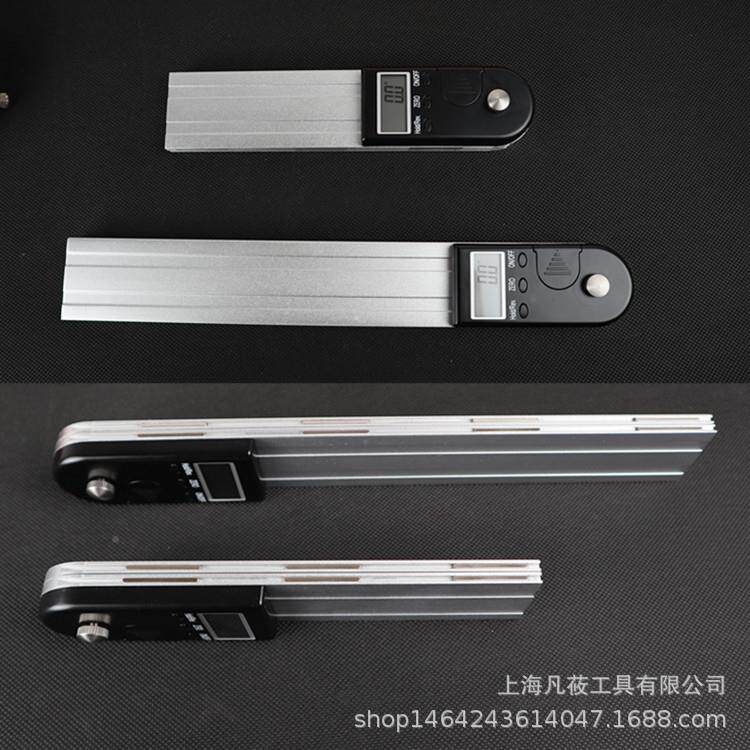 木凡莜铝合金电子数显角度尺折尺量角器水平仪坡度仪工680带磁