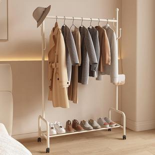 落地挂衣架加粗衣架落地立式双杆落地挂衣架加高晾衣架出租屋加厚