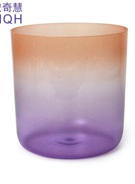 橙色紫色渐变水晶音乐颂钵瑜伽愈合歌唱碗音乐碗打击乐器