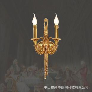 兴中欧式全铜壁灯复古大气奢华别墅客厅法式卧室床头楼梯电视墙灯