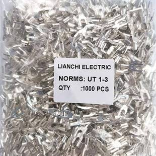 UT1 包 3叉型裸端子U型接线鼻子接线耳紫铜焊口1000只