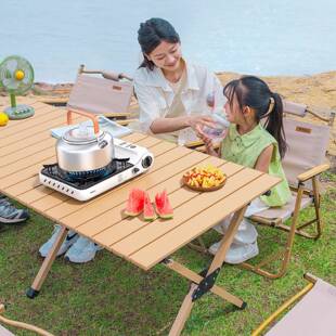 折叠蛋卷桌户外野餐桌椅野携式露营小桌子野营烧烤蛋卷桌方便携带