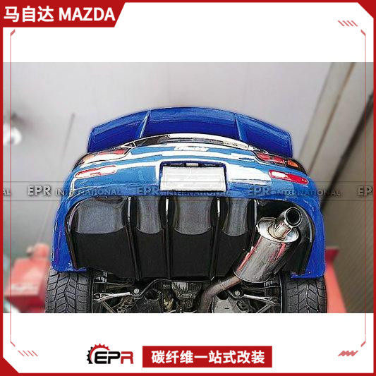 适用Mazda马自达RX7FD3S后扰流改装件Feed碳纤维后唇加装尾唇