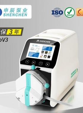 申辰流量型实验蠕动泵LabV3LabV6智能校准在线微调流量触屏操控