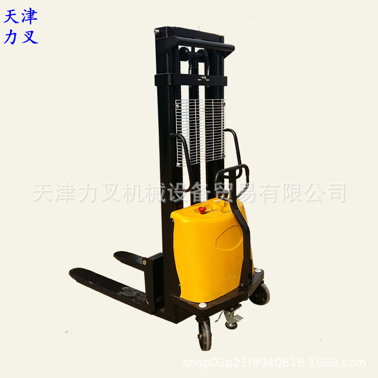 现货液压电瓶叉车2吨电动装卸车半自动升降叉车电动堆高搬运机