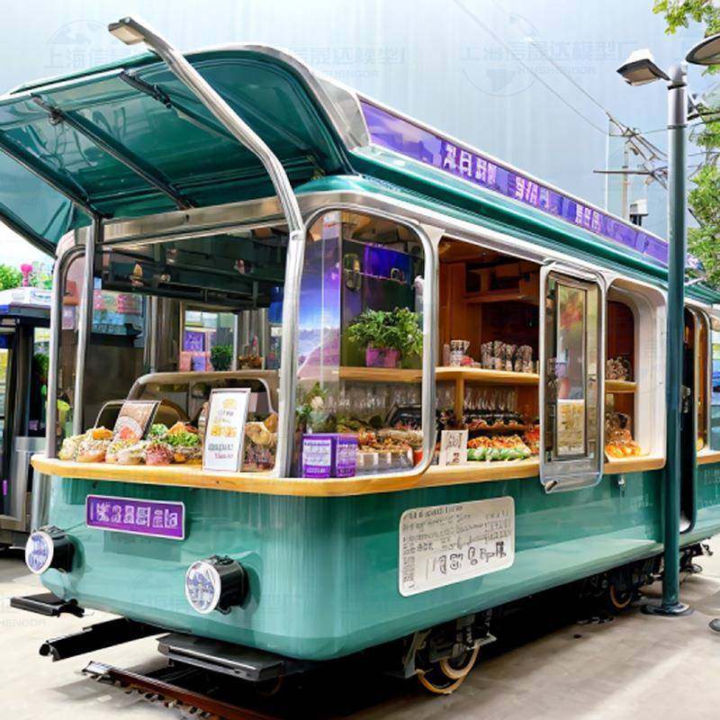 创意侧飞翼西式餐车不锈钢防腐冰激凌鸡蛋仔售卖屋多功能快餐车