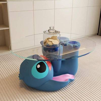 2024新款高级史迪仔客厅沙发茶几边几小户型可移动小桌子落地摆件