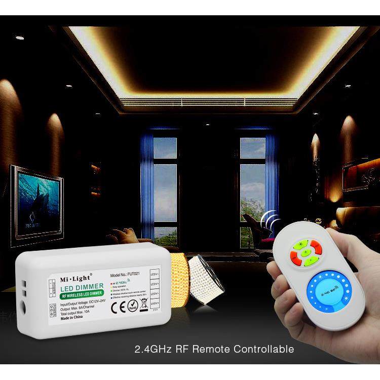 2.4GHz单色LED灯带控制器调光器套装FUT021