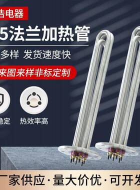 115法兰加热管法兰式电加热管工业220380V水箱导热油锅炉加热器