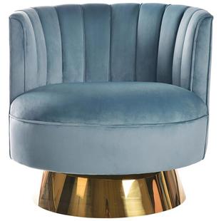 后现代蓝色单椅美式网红沙发椅子单人沙发高背椅墨绿轻奢老虎椅凳