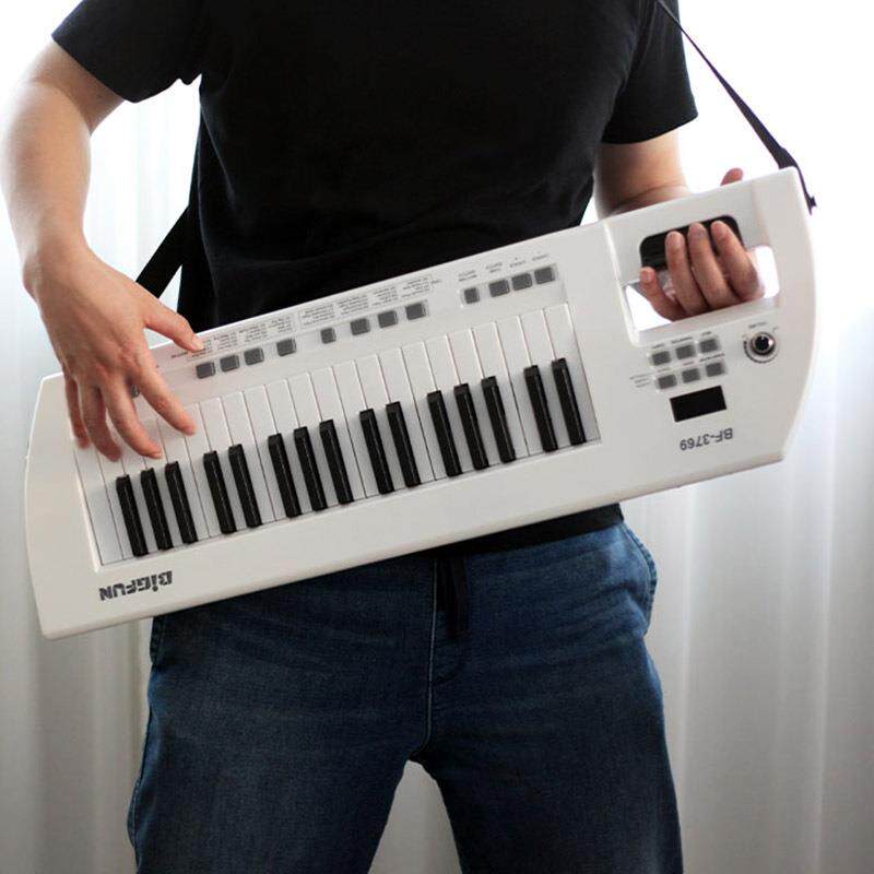 BIGFUN37键电子琴吉他型拨轮便携可弹奏电钢琴学习趣味