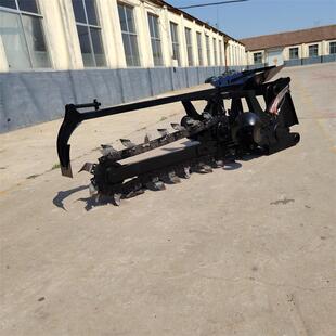 电缆线开沟机牵引式链条开槽机一次成型沟底灰土少