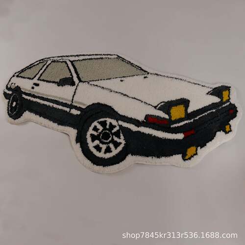 AE86异形地毯头文字D风格家用地垫浴室入户门垫儿童异形防滑地毯