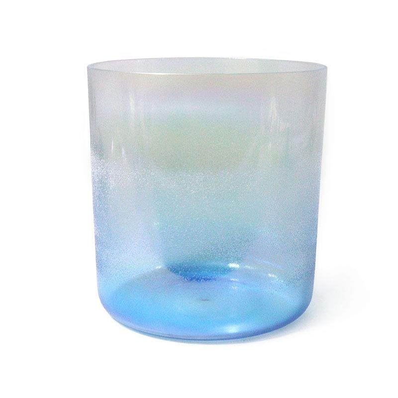 蓝色渐变流沙水晶歌唱碗水晶钵瑜伽减压打击乐器愈合歌唱碗颂钵