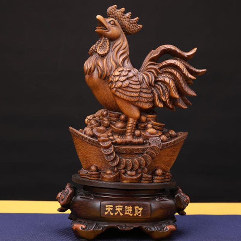 招财鸡摆件金鸡元宝十二生肖鸡风水工艺品家居装饰客厅电视柜摆设