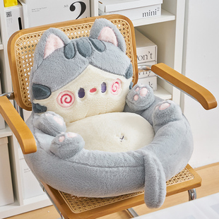可爱坐垫地上懒人坐墩靠背一体屁垫榻榻米座垫客厅家用地板软垫子
