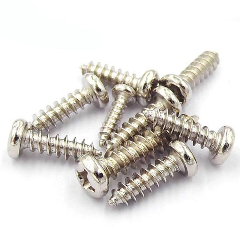 PA镀镍十字圆头自攻螺丝螺钉盘头M5M4M3*4x5x6x7x8x14x18x25x40mm
