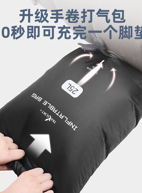 汽车充气脚垫后排脚踏垫高铁飞机火车足踏凳子旅行休息急速充气垫