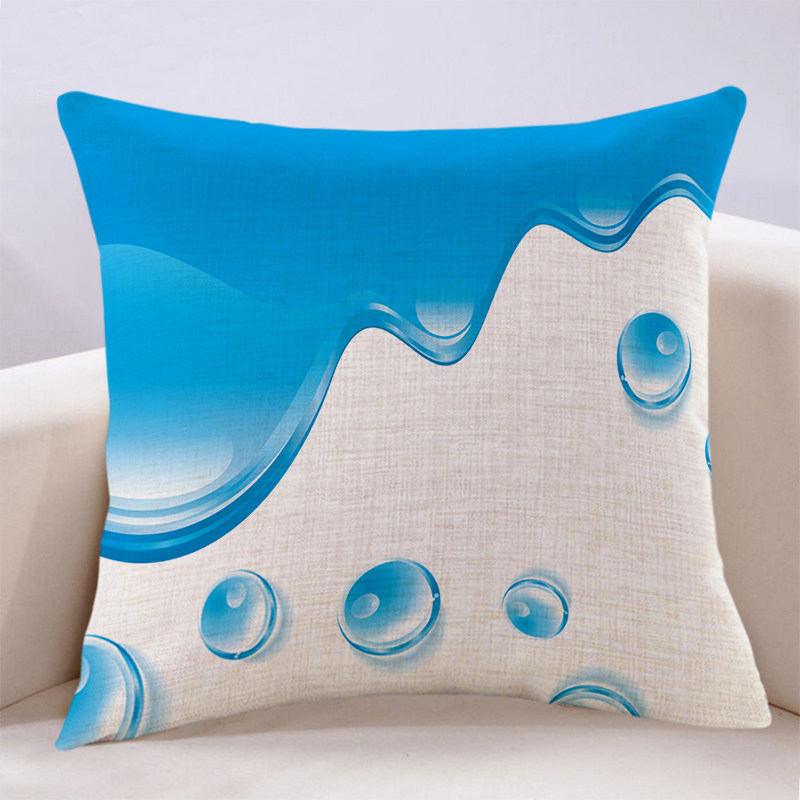 夏季新品水浪抱枕冰爽水纹抽象图案沙发靠垫北欧轻奢风客厅靠腰包