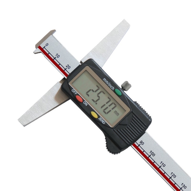 广陆电子数显深度尺 0-150 200 300mm双钩头游标深度卡尺双勾尺