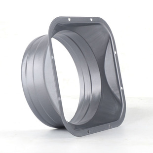 新风系统金属法兰圆接头天方地圆接口新风机出风口排风管接头配件