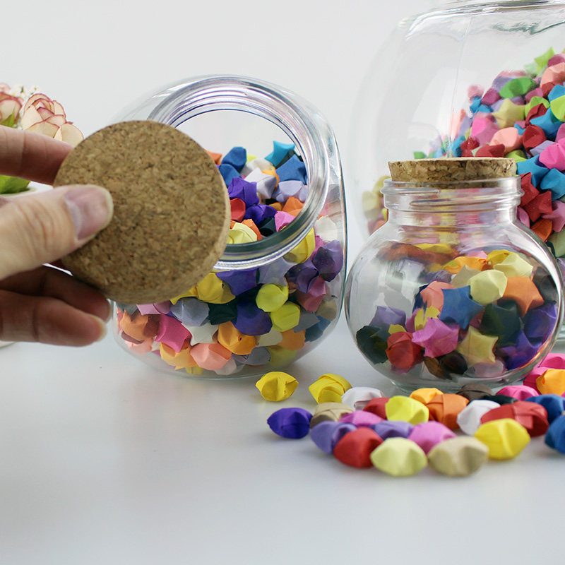 包邮装星星的瓶玻璃瓶罐子许愿瓶手工幸运星折纸成品创意礼物情人