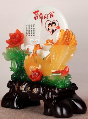 送闺蜜姐姐结婚新婚礼物送新人百年好合天鹅摆件客厅新房装饰摆设