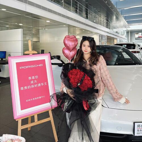 提车仪式迎宾牌汽车4S店交车装饰kt板花艺路引布置氛围感拍照道具