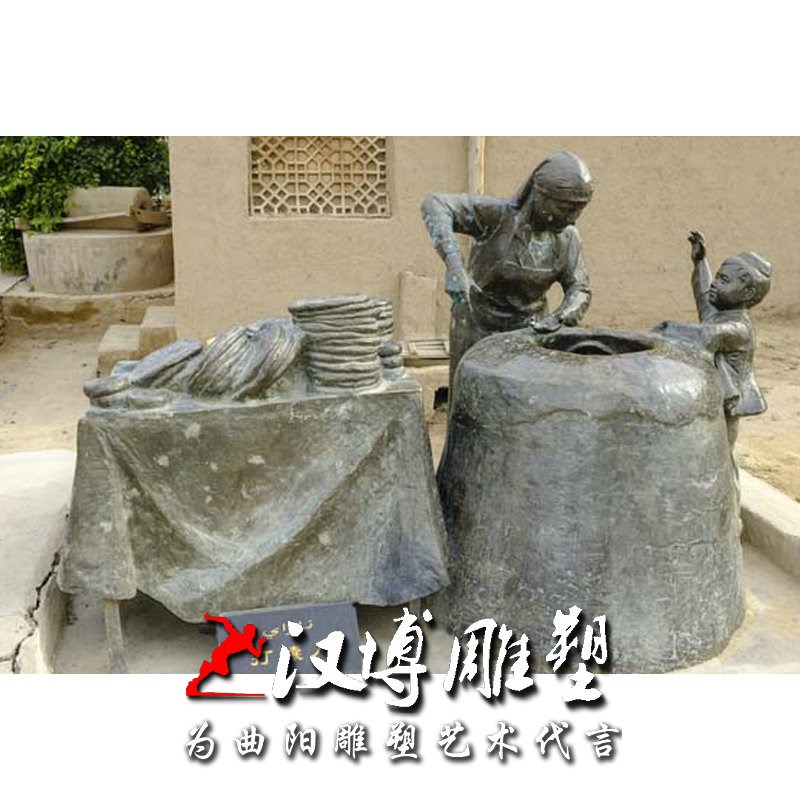 民俗民风农村娶亲吹笛情景雕塑玻璃钢仿铜人物雕像步行街雕塑